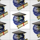 Weltklasse Grad Cap/Diploma Stoff (Kachel)