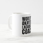 Weltklasse Lacrosse Coach Funny Kaffeetasse (Vorderseite Links)