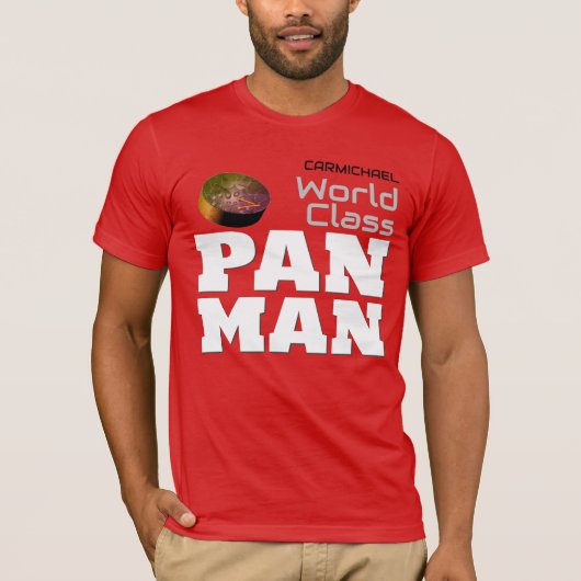 Weltklasse Pan Man on RED T-Shirt (Vorderseite)