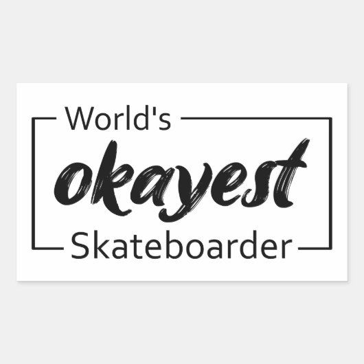 Weltklasse-Skateboarder Rechteckiger Aufkleber (Vorderseite)