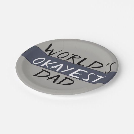 Weltklasse Vater Funny Pappteller (Schrägansicht)