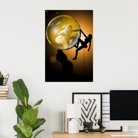 Weltklettern Poster (Heimbüro)