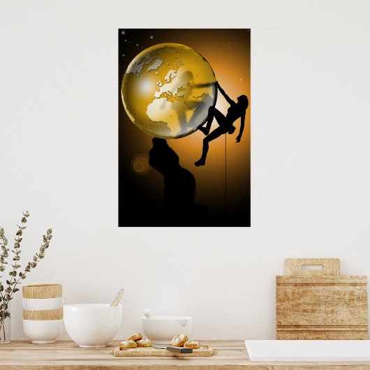 Weltklettern Poster (Küche)