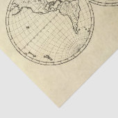 WeltKonturdoppelthemisphäre Seidenpapier (Ausschnitt)