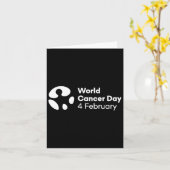 Weltkrebstag Karte (Gelbe Blume)