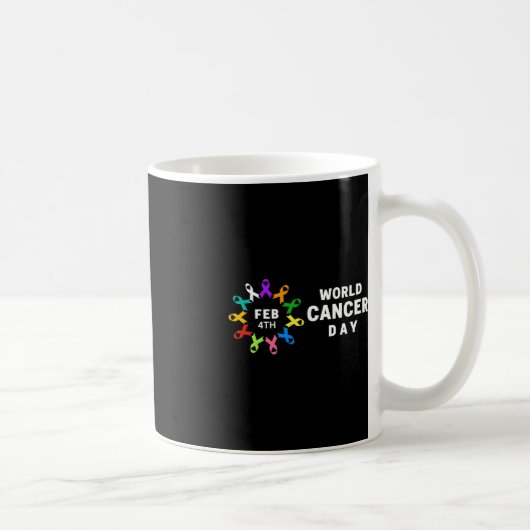 Weltkrebstag - Krebsbewusstsein Kaffeetasse (Rechts)