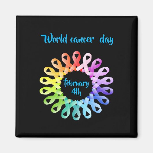 Weltkrebstag Magnet (Vorne)