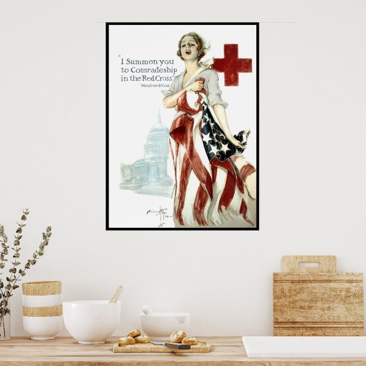 WELTKRIEG 1 ROTER KREUZ POSTER 1918 (Küche)