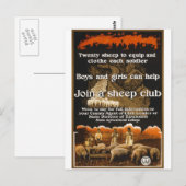 Weltkrieg 1 Sheep Poster-Werbung Postkarte (Vorne/Hinten)