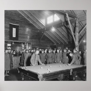 Weltkrieg 1 YMCA Pool Hall, 1910er Poster