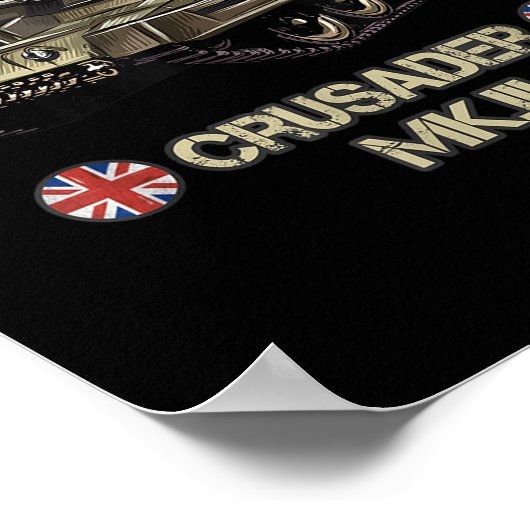 Weltkrieg 2 Britische Armee Tank Kreuzfahrer Mk.3 Poster (Ecke)
