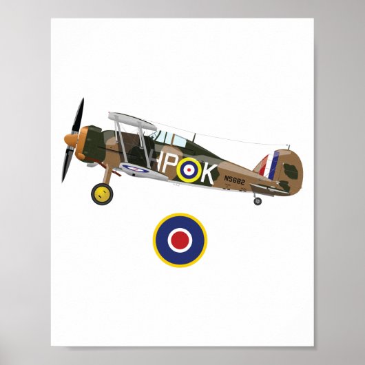Weltkrieg 2 Britische Flugzeuge Poster (Vorne)