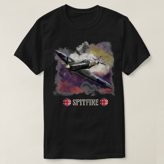 Weltkrieg 2 Britische Luftfahrt Supermarine Spitfi T-Shirt (Design vorne)