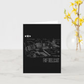 Weltkrieg 2 F6f Hellcat Kampfflugzeug-Blueprint Karte (Gelbe Blume)