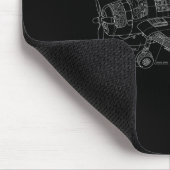 Weltkrieg 2 F6f Hellcat Kampfflugzeug-Blueprint Mousepad (Ecke)