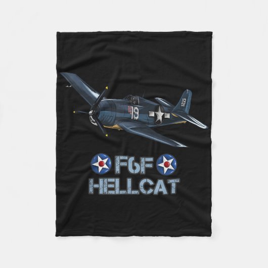 Weltkrieg 2 F6f Hellcat Kampfflugzeug Fleecedecke (Vorderseite)