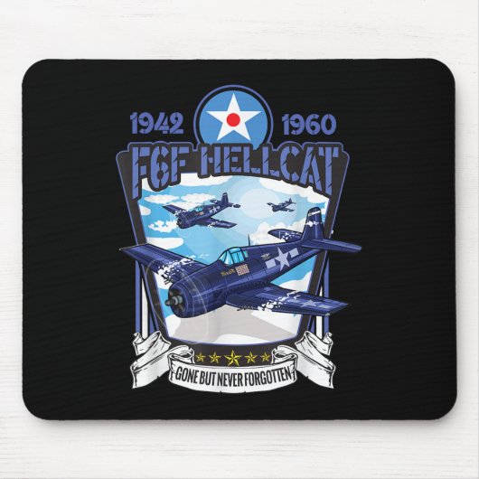 Weltkrieg 2 F6f Hellcat Kampfflugzeug Mousepad (Vorne)