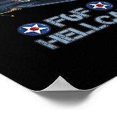 Weltkrieg 2 F6f Hellcat Kampfflugzeug Poster (Ecke)