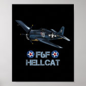 Weltkrieg 2 F6f Hellcat Kampfflugzeug Poster (Vorne)