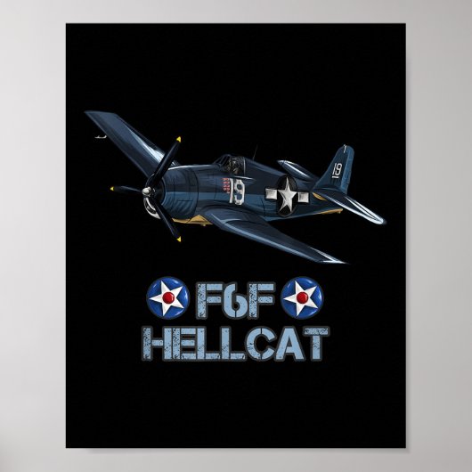 Weltkrieg 2 F6f Hellcat Kampfflugzeug Poster (Vorne)
