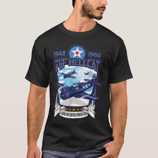 Weltkrieg 2 F6f Hellcat Kampfflugzeug T-Shirt (Vorderseite)
