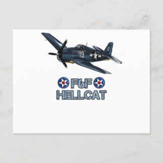 Weltkrieg 2 F6F Hellcat Kampfflugzeug-T - Shirt Postkarte