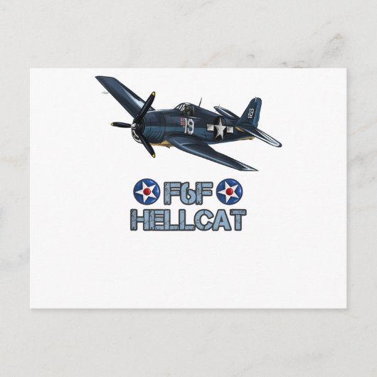 Weltkrieg 2 F6F Hellcat Kampfflugzeug-T - Shirt Postkarte (Vorderseite)