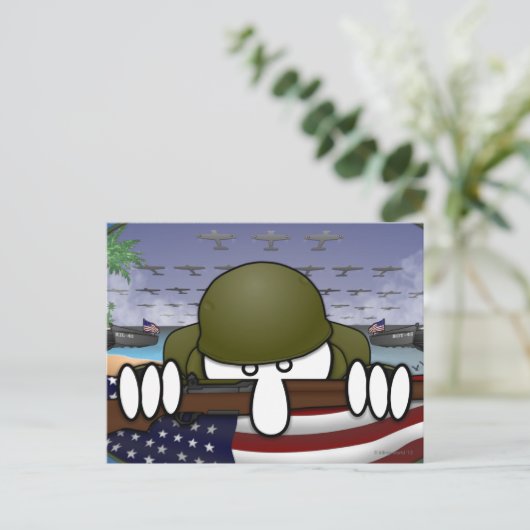 Weltkrieg 2 Kilroy Postcard Postkarte (Stehend Vorderseite)