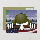 Weltkrieg 2 Kilroy Postcard Postkarte (Vorne/Hinten)