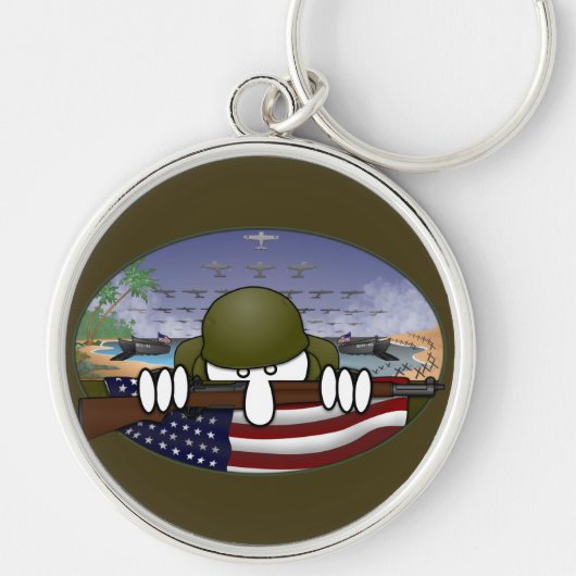 Weltkrieg 2 Kilroy Schlüsselanhänger (Vorne)