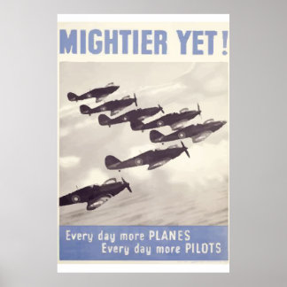 Weltkrieg 2 Vintage-Poster mehr Flugzeug im Alltag Poster