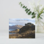 Weltkrieg Aussichtsbunker, Insel Unalaska Postkarte (Stehend Vorderseite)