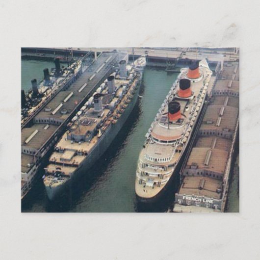 Weltkrieg Farbe Postkarte RMS Queen Mary (Vorderseite)