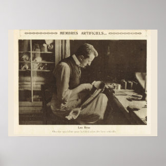 Weltkrieg, Frankreich, Prothetik machen Poster