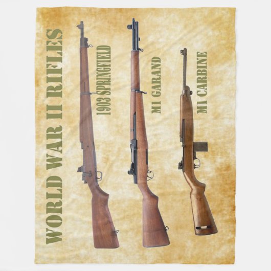 WELTKRIEG-GEWEHRE FLEECEDECKE (Vorderseite)