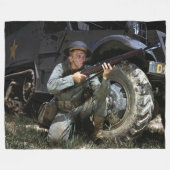WELTKRIEG II AMERIKANISCHE SOLDIER FLEECEDECKE (Vorderseite (Horizontal))