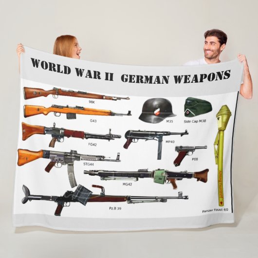 WELTKRIEG II - DEUTSCHE WAFFEN FLEECEDECKE (Beispiel)