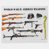 WELTKRIEG II - DEUTSCHE WAFFEN FLEECEDECKE (Vorderseite (Horizontal))