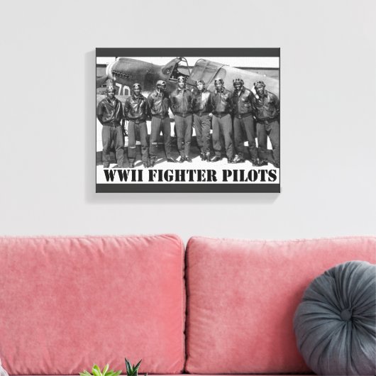 WELTKRIEG II: KAMPFPILOTEN LEINWANDDRUCK (Insitu (Wohnzimmer))