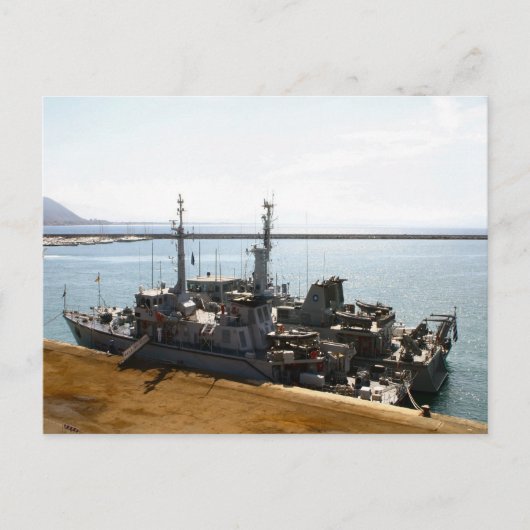 Weltkrieg IIGunboote in Anzio Postkarte (Vorderseite)