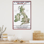 WELTKRIEG IM EINKRIEG DES VEREINIGTEN KÖNIGREICHS  POSTER (Küche)