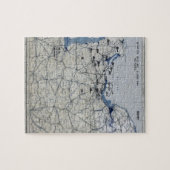 Weltkrieg-Invasionstag-Karte am 6. Juni 1944 Puzzle (Horizontal)