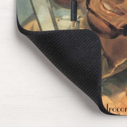Weltkrieg ll Pilot in der Aktion Mousepad (Ecke)