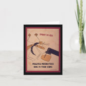 Weltkrieg Malaria-Moskitos Glückwünsche Karte (Vorderseite)