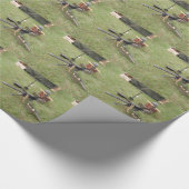 Weltkrieg-Maschinengewehr Geschenkpapier (Ecke)