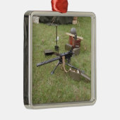 Weltkrieg-Maschinengewehr Silbernes Ornament (Rechts)