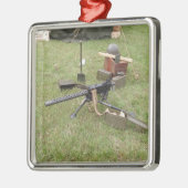 Weltkrieg-Maschinengewehr Silbernes Ornament (Links)