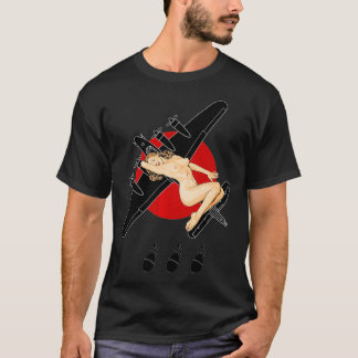 Weltkrieg Nose Art Bomber Pinup Retro B17 Vintag P T-Shirt