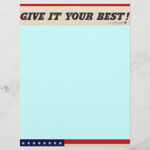 Weltkrieg Patriotisches Poster Letterhead