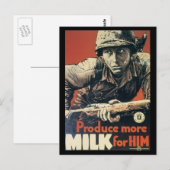 Weltkrieg Postkarten, US Dairy Assoc. Postkarte (Vorne/Hinten)